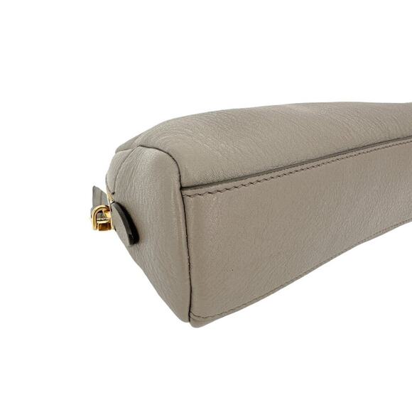 PRADA Vitello Daino Leather Cosmetic Pouch in Argilla - Picture 12 of 16